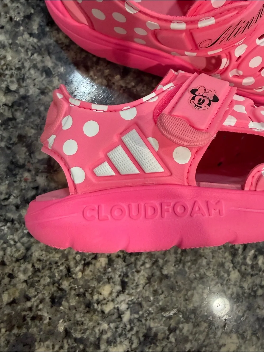 Girls Adidas Cloud Foam Sandals - 9C